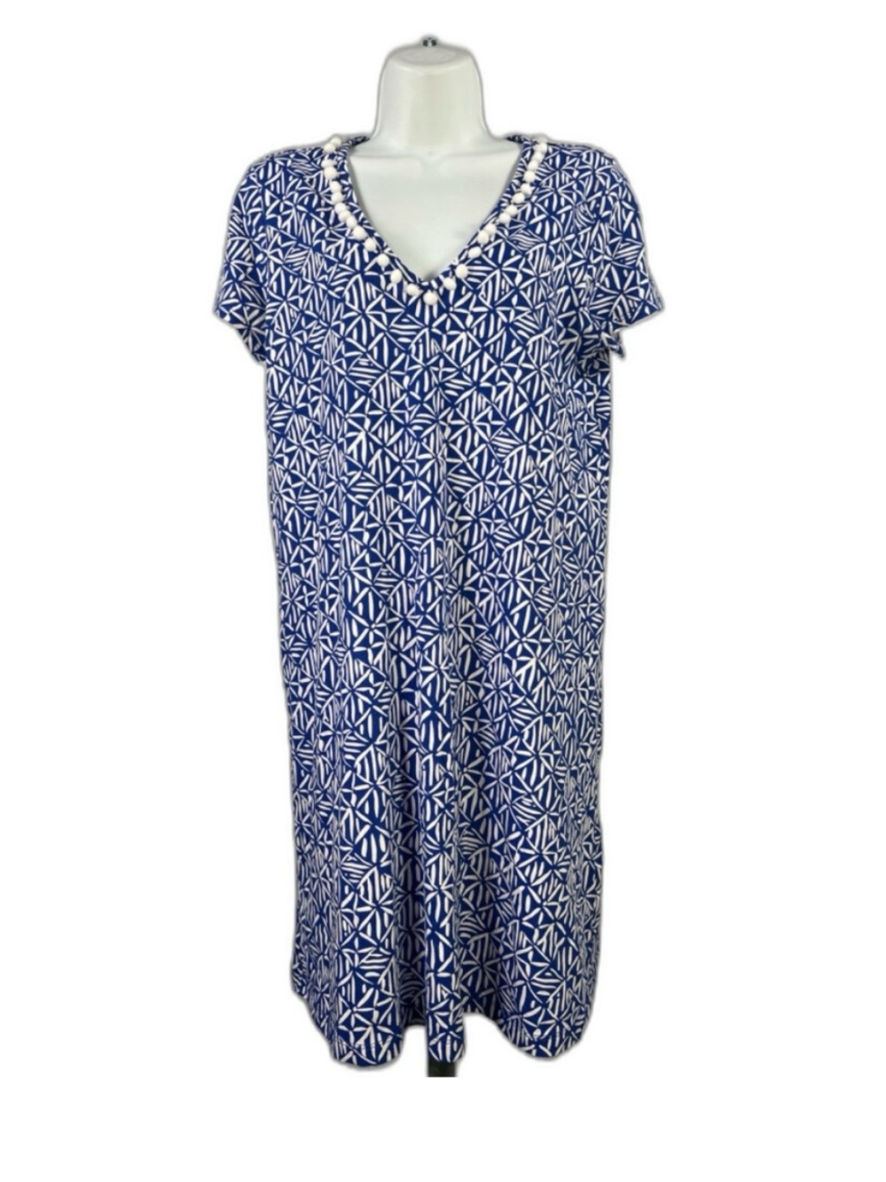 Lilly Pulitzer Blue and White Pattern Dress Medium